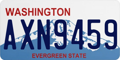 WA license plate AXN9459