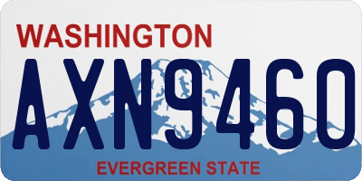 WA license plate AXN9460