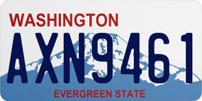 WA license plate AXN9461