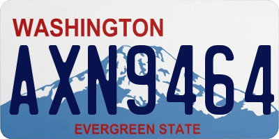 WA license plate AXN9464