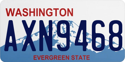 WA license plate AXN9468