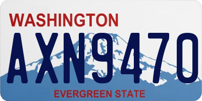WA license plate AXN9470