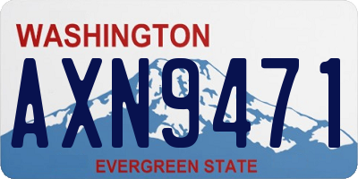WA license plate AXN9471