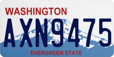 WA license plate AXN9475