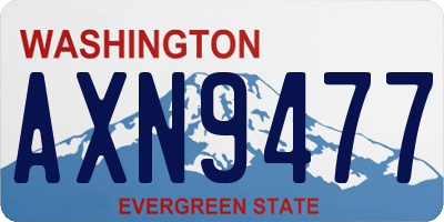 WA license plate AXN9477
