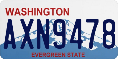 WA license plate AXN9478