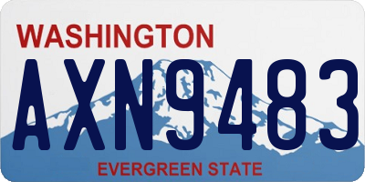 WA license plate AXN9483