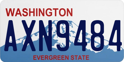 WA license plate AXN9484