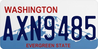 WA license plate AXN9485