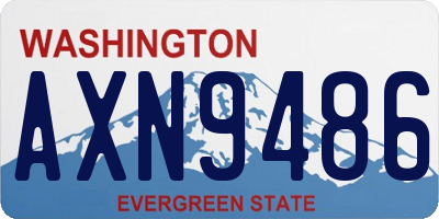 WA license plate AXN9486