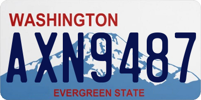 WA license plate AXN9487