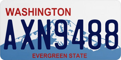 WA license plate AXN9488