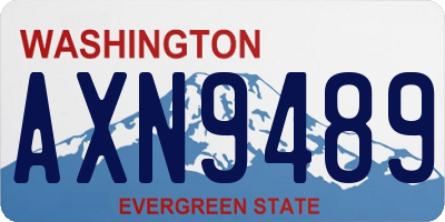WA license plate AXN9489