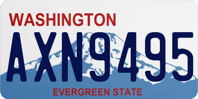 WA license plate AXN9495