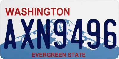 WA license plate AXN9496