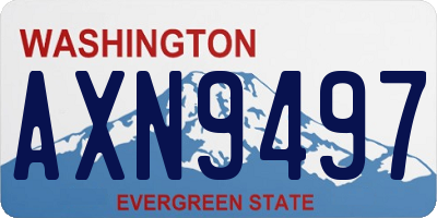 WA license plate AXN9497