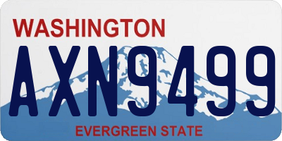 WA license plate AXN9499
