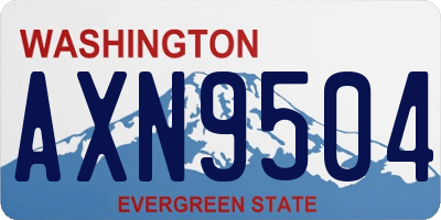 WA license plate AXN9504