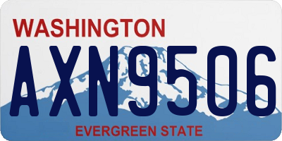 WA license plate AXN9506