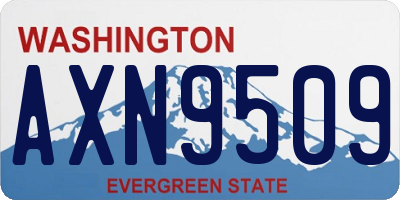 WA license plate AXN9509