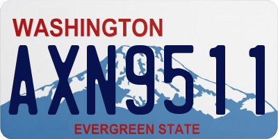 WA license plate AXN9511