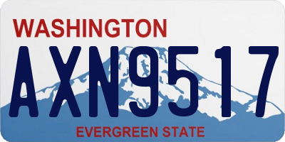 WA license plate AXN9517