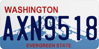 WA license plate AXN9518