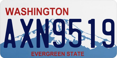 WA license plate AXN9519