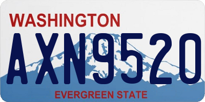 WA license plate AXN9520