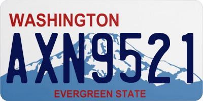 WA license plate AXN9521