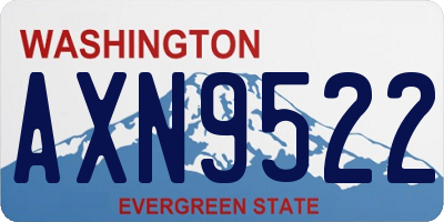 WA license plate AXN9522