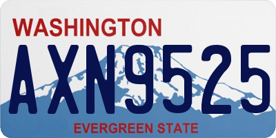 WA license plate AXN9525
