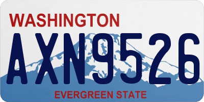 WA license plate AXN9526