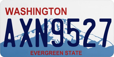 WA license plate AXN9527