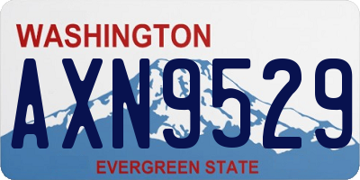 WA license plate AXN9529