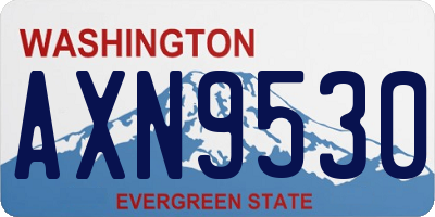 WA license plate AXN9530