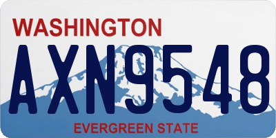 WA license plate AXN9548