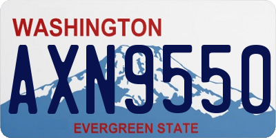 WA license plate AXN9550
