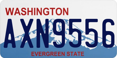 WA license plate AXN9556