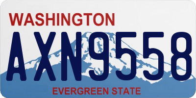WA license plate AXN9558