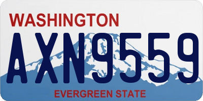 WA license plate AXN9559