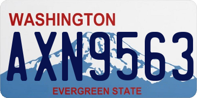 WA license plate AXN9563