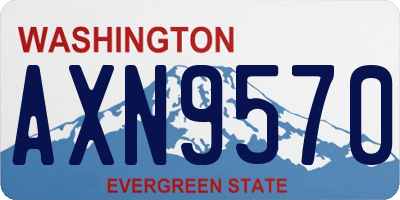 WA license plate AXN9570