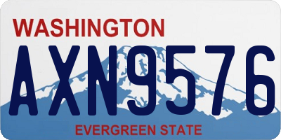 WA license plate AXN9576