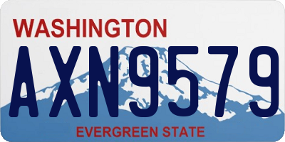 WA license plate AXN9579