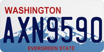 WA license plate AXN9590