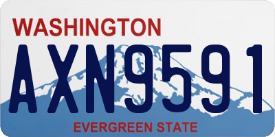 WA license plate AXN9591