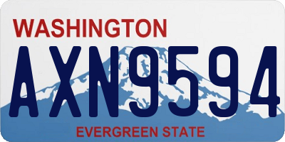 WA license plate AXN9594