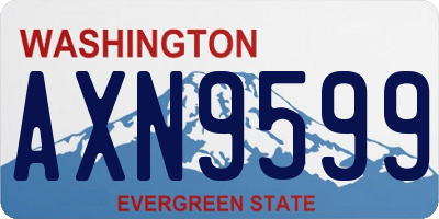 WA license plate AXN9599