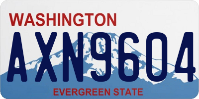 WA license plate AXN9604